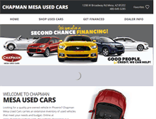 Tablet Screenshot of chapmanusedcars.com
